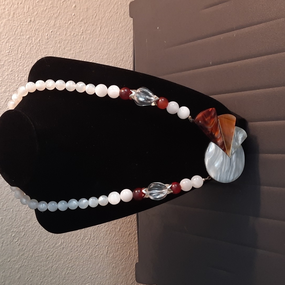 Multi-Color Beaded Statement Necklace